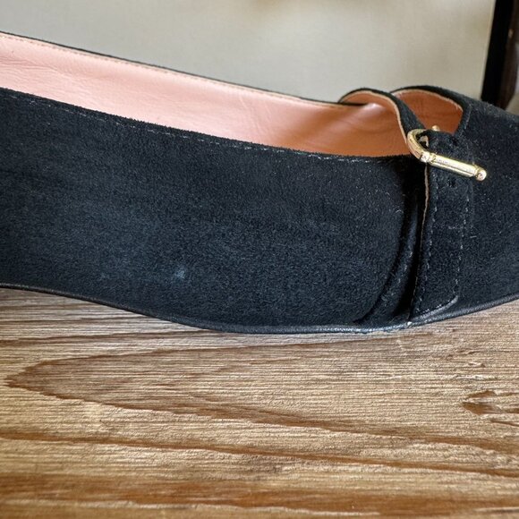 J. Crew Gwen Black Genuine Suede Pointy Toe Mary Jane Ballet Flats Size 9.5 - Picture 8 of 14